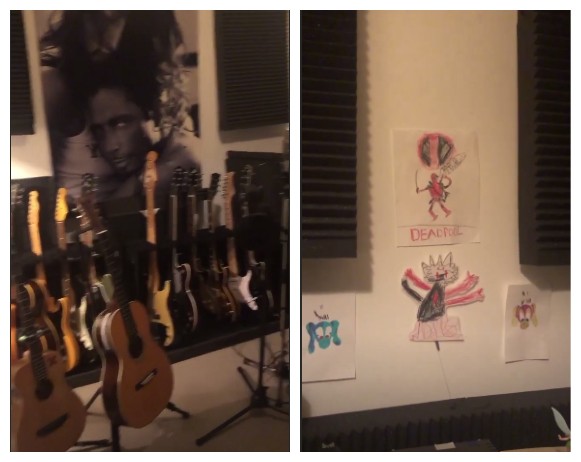 O estúdio do músico Chris Cornell em imagens compartilhadas pela filha do artista (Foto: Instagram)