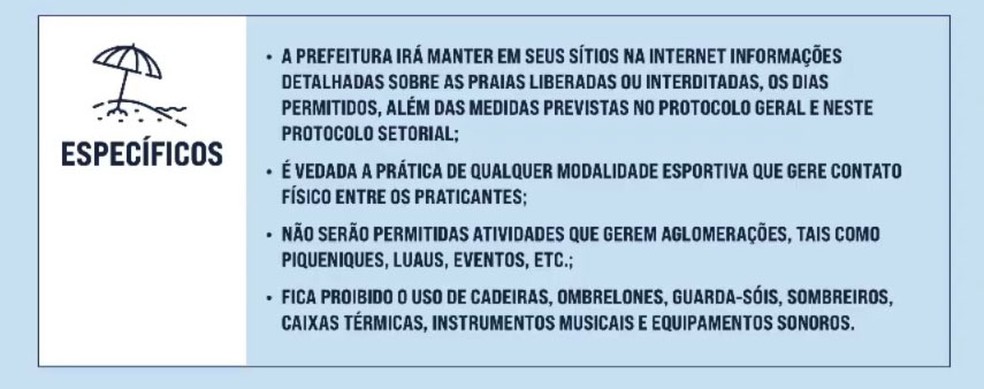 Protocolo de reabertura das praias de Salvador — Foto: Reprodução/Prefeitura de Salvador