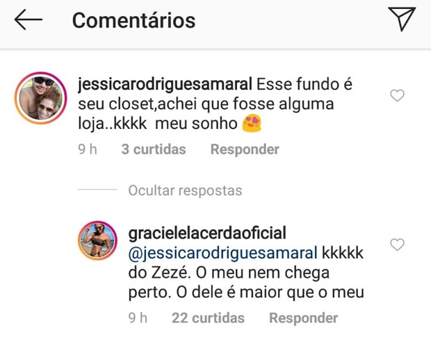 Graciele Lacerda fala de closet de Zezé Di Camargo (Foto: Reprodução/Instagram)