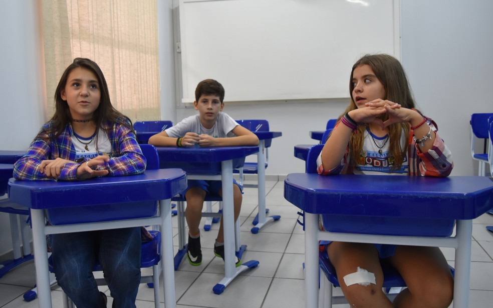 Alunos da Escola Modulus contam como apreendem a lidar com os conflitos diários (Foto: Paula Resende/ G1)