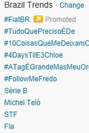 Trending Topics no Brasil às 17h15 (Foto: Reprodução)