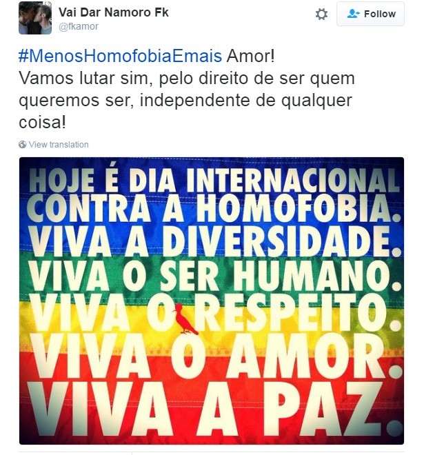 Dia Contra a Homofobia 5 (Foto: Reprodução/Twitter)