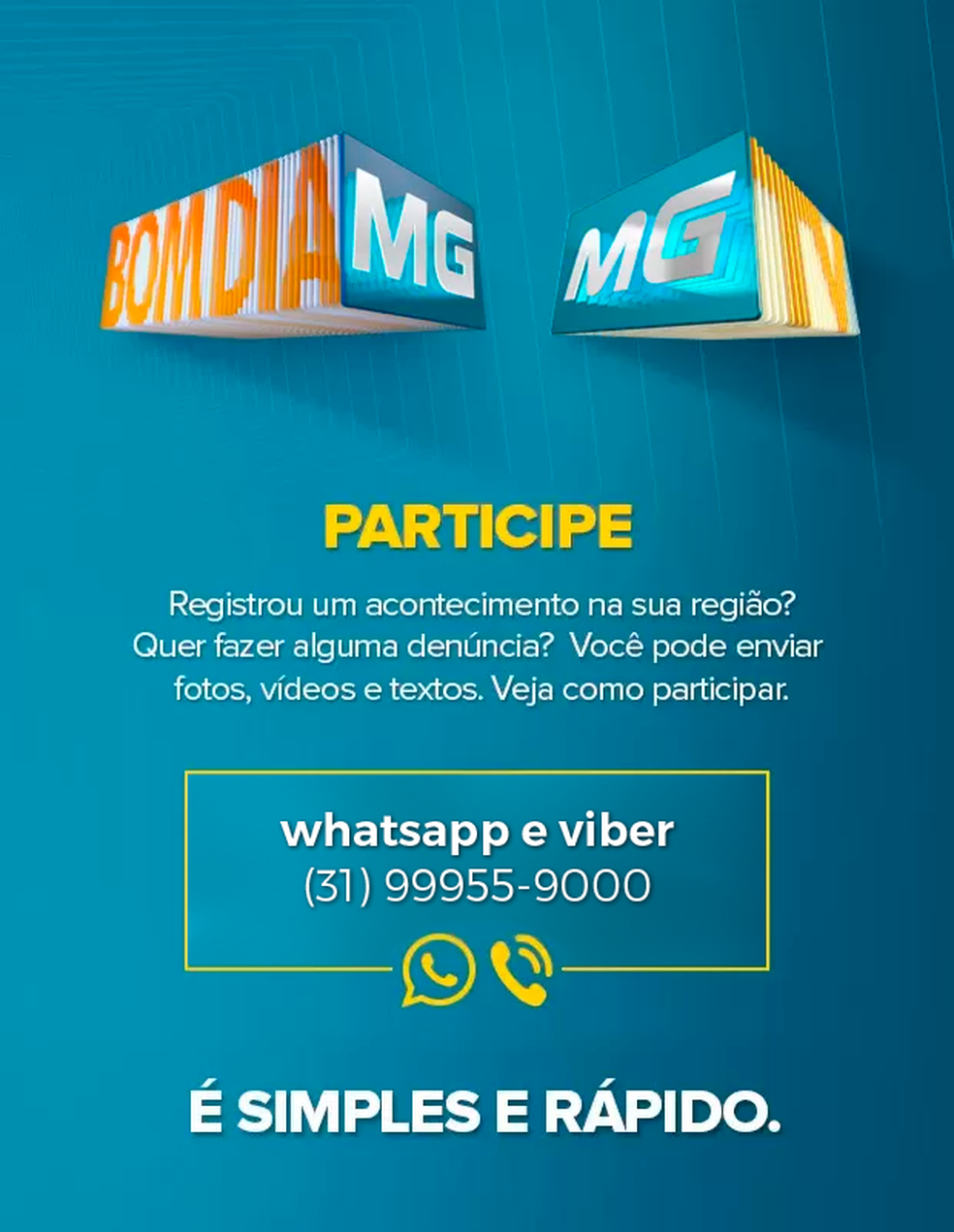 Público pode enviar vídeos e fotos para o MGTV pelo Whatsapp e Viber | Minas  Gerais | G1