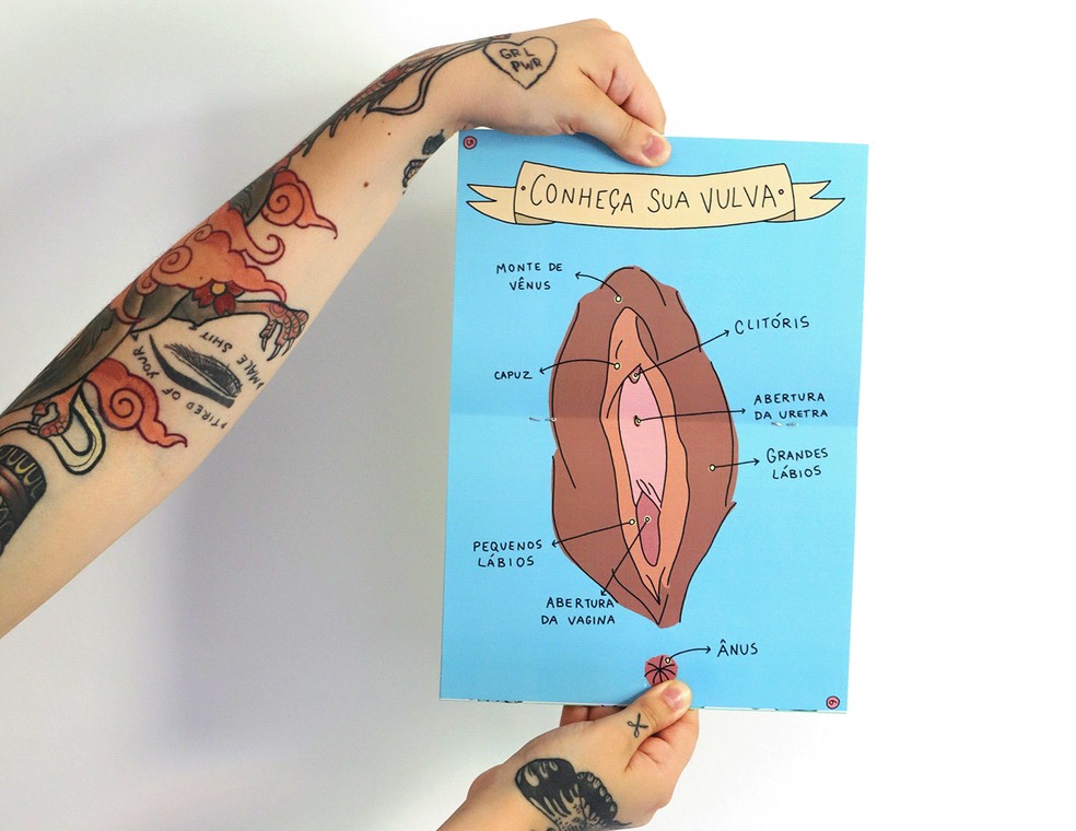 Velcro Seguro é uma cartilha sobre saúde sexual de lésbicas e bissexuais — Foto: Nicolle Sartor / Divulgação