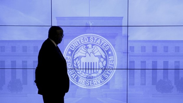 Logo do Federal Reserve em Washington, D.C., nos Estados Unidos (Foto: Kevin Lamarque/Reuters)