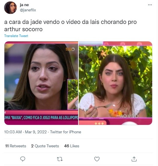 Internauta comenta participação de Jade Picon no 'Mais você' (Foto: Reprodução)