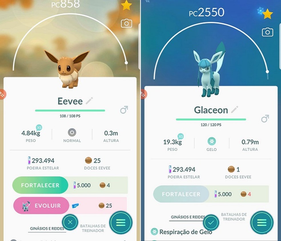Como Evoluir Eevee Para Glaceon Em Pokemon Go Jogos De Aventura Techtudo Troque o nome do eevee para tamao se quiser a evolucao umbreon. como evoluir eevee para glaceon em