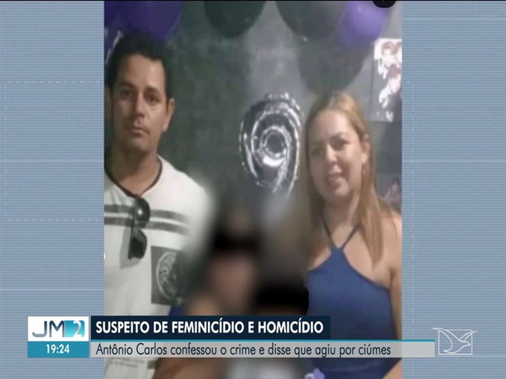 Antonio Carlos de Santana Alcântara confessou que matou a ex-mulher, Ana Cleia — Foto: Reprodução/TV Mirante