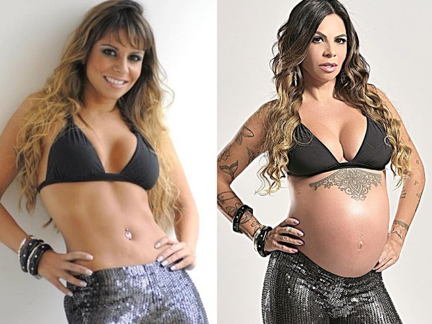 Grávida do sertanejo Marlon, Maria Clara posta foto com mesmo look 15 anos depois (Foto: Reprodução/Instagram)