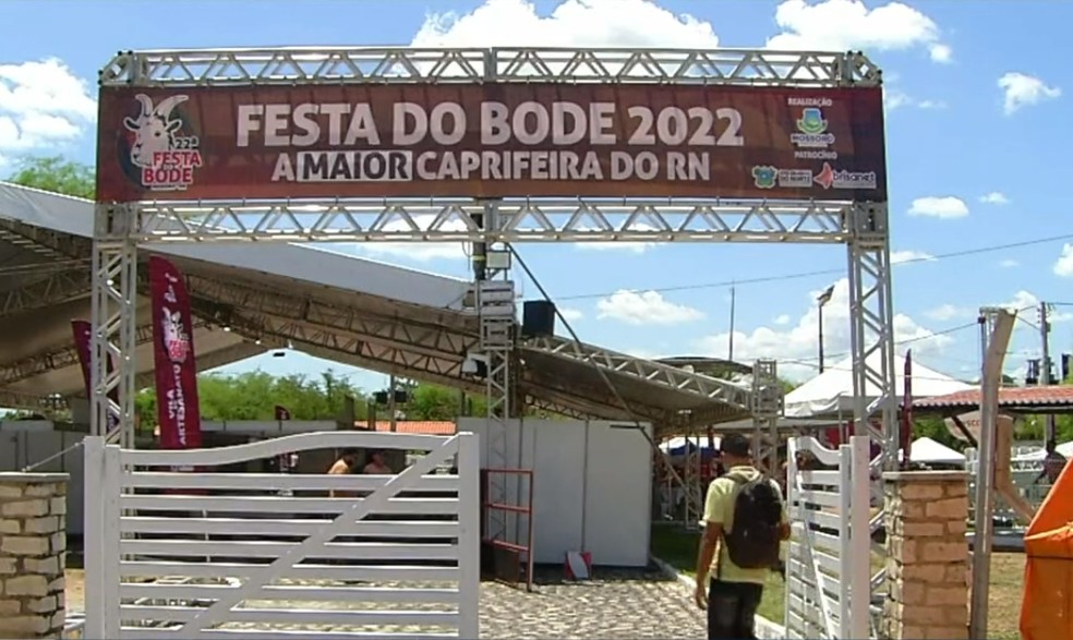 Entrada da Festa do Bode, em Mossor&oacute; &mdash; Foto: Reprodu&ccedil;&atilde;o/Inter TV Cabugi