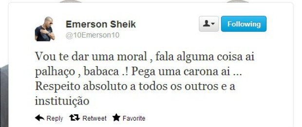 Sheik critica “preconceito babaca” de parte da torcida