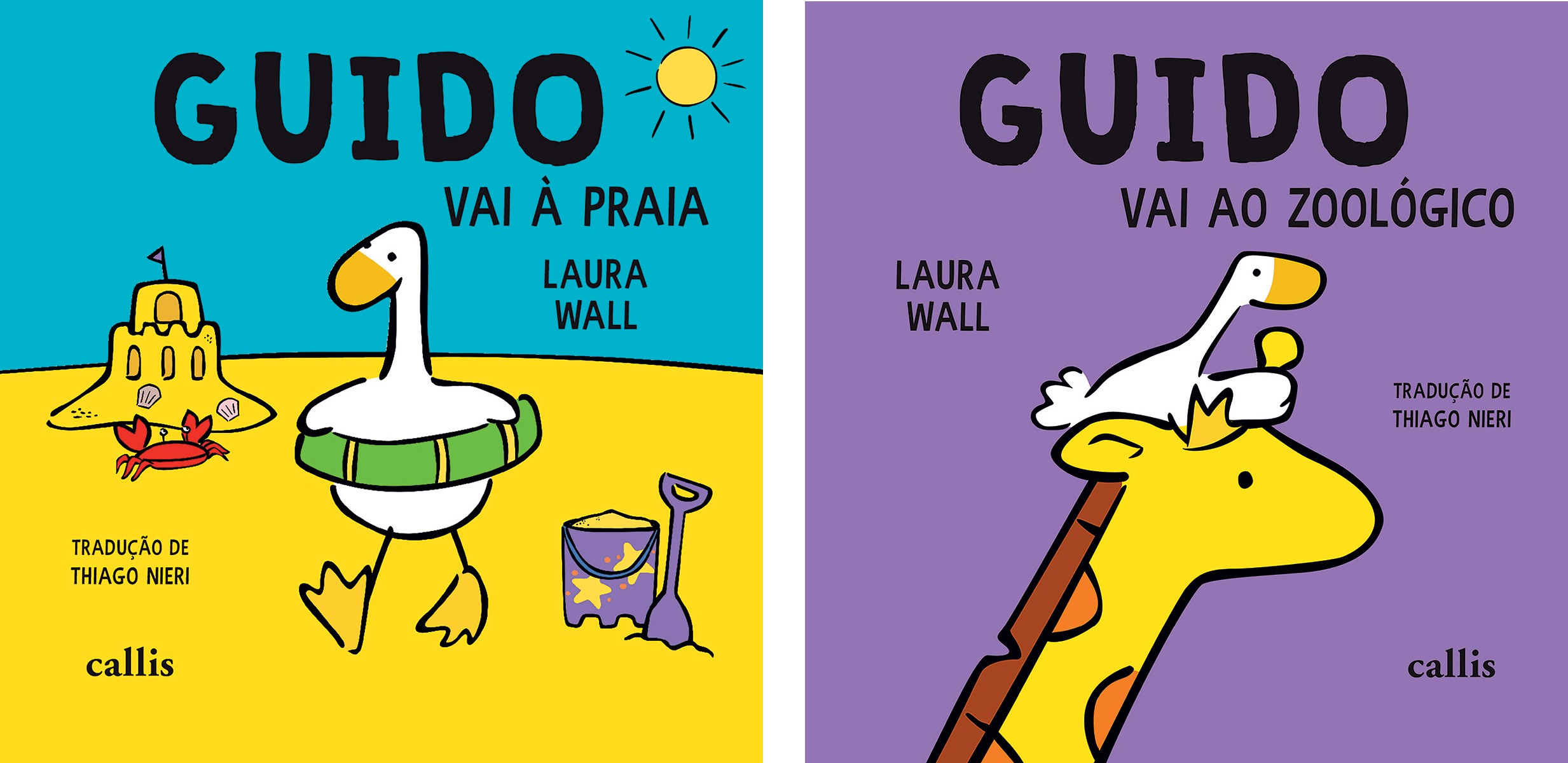 Guido Vai À Praia e Guido Vai Ao Zoológico, de Laura Wall, tradução de Thiago Neri, Callis (Foto: Divulgação)