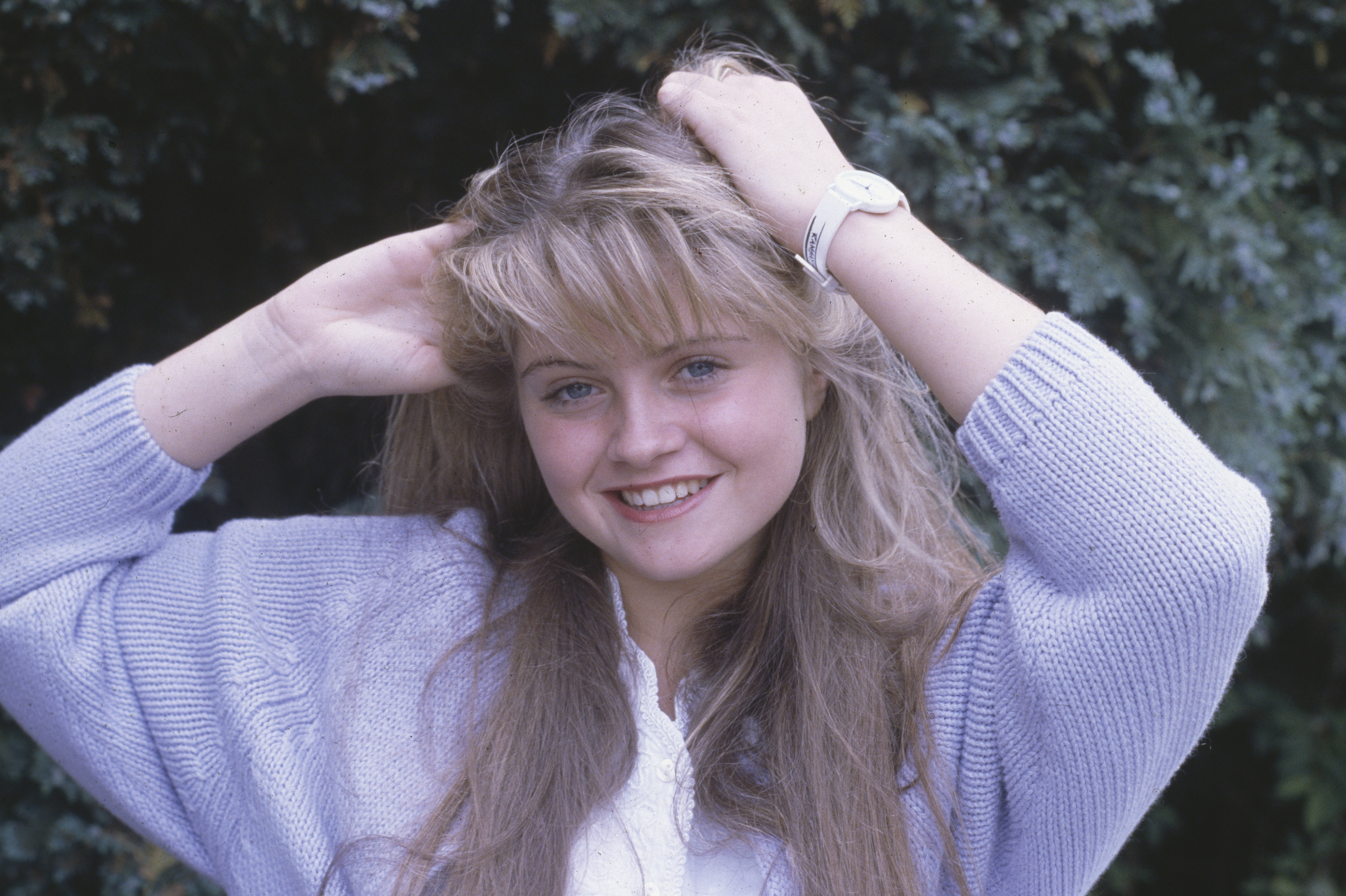 A atriz inglesa Daniella Westbrook em foto de 1985 (Foto: Getty Images)