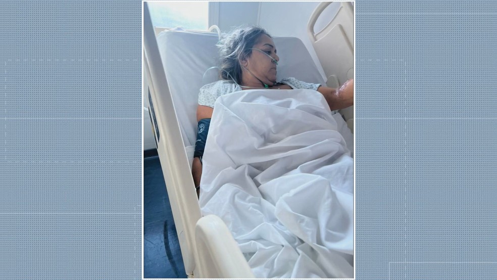 Cidalva Prates Guedes caiu da janela da UPA em Ceilândia no DF e sofreu traumatismo craniano — Foto: Reprodução