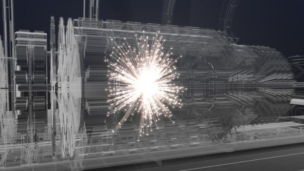 Simulação da grande quantidade de energia necessária para movimentar o FCC (Foto: CERN)