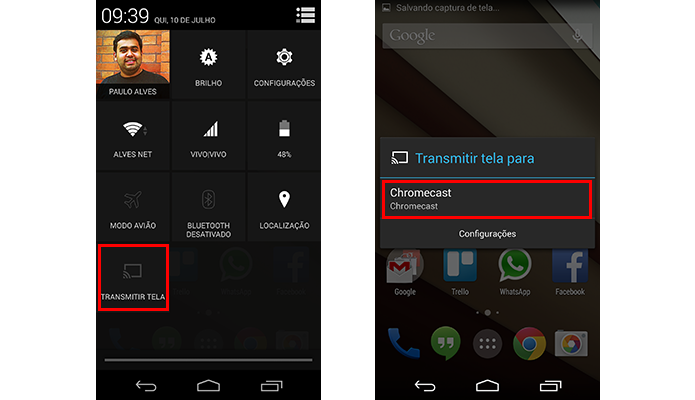 Donos de Nexus também podem usar as configurações rápidas (Foto: Reprodução/Paulo Alves)