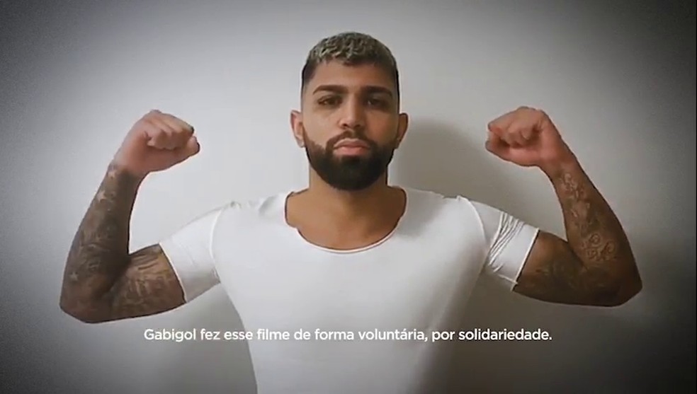 Gabigol participa de campanha em São Bernardo — Foto: Reprodução