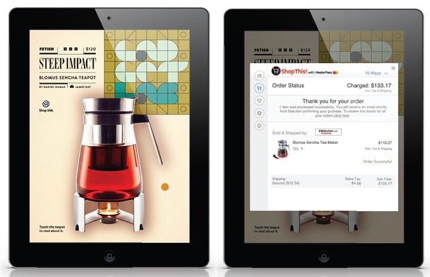 Tecnologia da MasterCard permite comprar em revista para iPad a partir de anúncios (Foto: Divulgação/MasterCard)