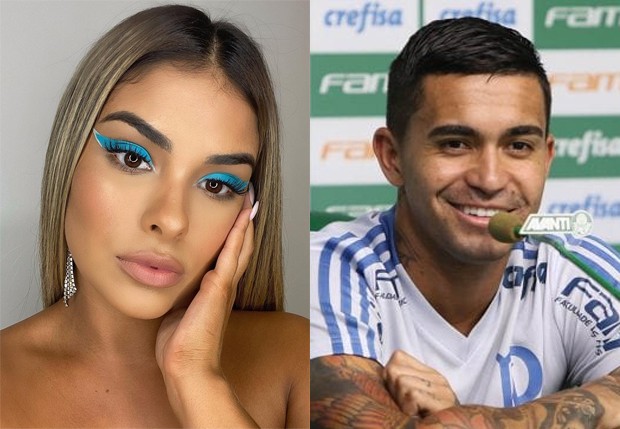 MUnik Nunes e Dudu, jogador do Palmeiras, estão anmorando (Foto: Reprodução/Instagram e Divulgação/Palmeiras)