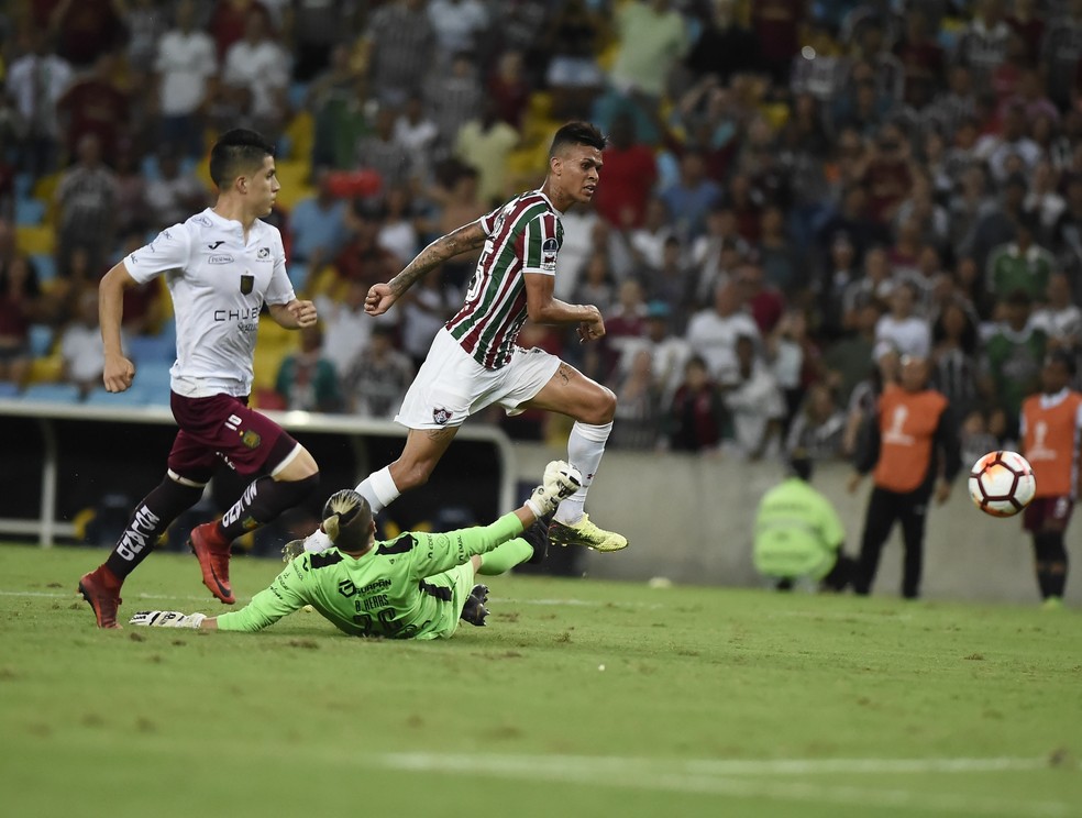 Gol Richard - Fluminense x Deportivo Cuenca — Foto: André Durão