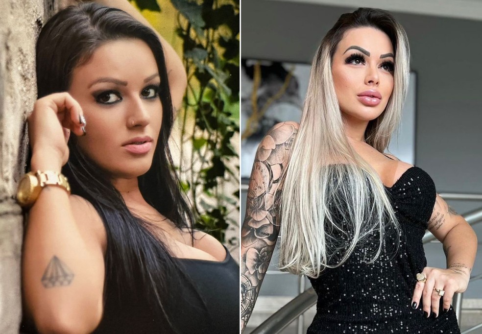 J&eacute;ssica Juliane antes e depois de pl&aacute;sticas &mdash; Foto: Divulga&ccedil;&atilde;o