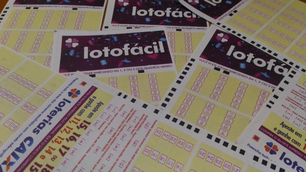 Volante da Lotofácil - Loteria da Caixa Econômica Federal — Foto: Eduardo Ribeiro Jr./G1