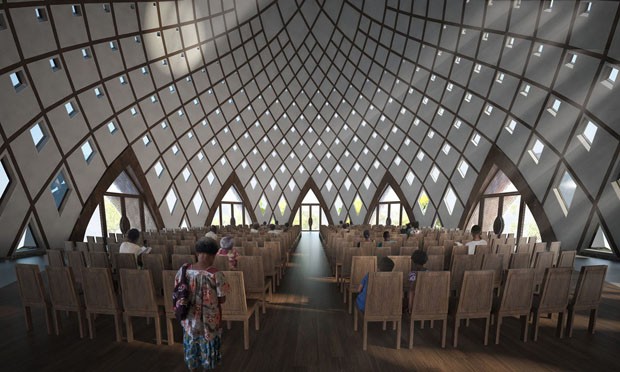 Templo da fé Bahá'í é projetado em Papua-Nova Guiné (Foto: Divulgação)