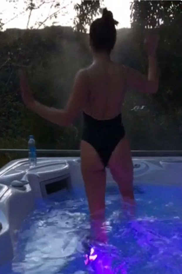 Lea Michele (Foto: Reprodução/Snapchat)
