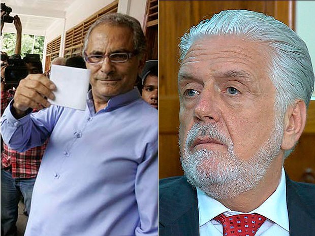 O Prêmio Nobel, Ramos Horta e o ministro da Defesa, Jaques Wagner foram alguns dos participantes do evento da ONU, em Salvador. (Foto: Montagem/ G1)