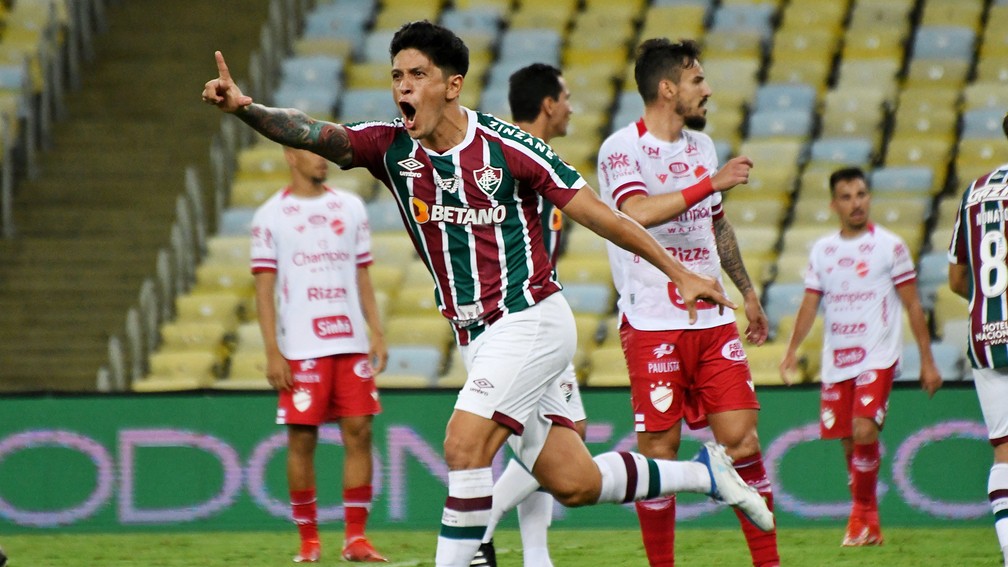 Cano marcou um dos gols da vitória sobre o Vila Nova, no Maracanã — Foto: MAILSON SANTANA/FLUMINENSE FC