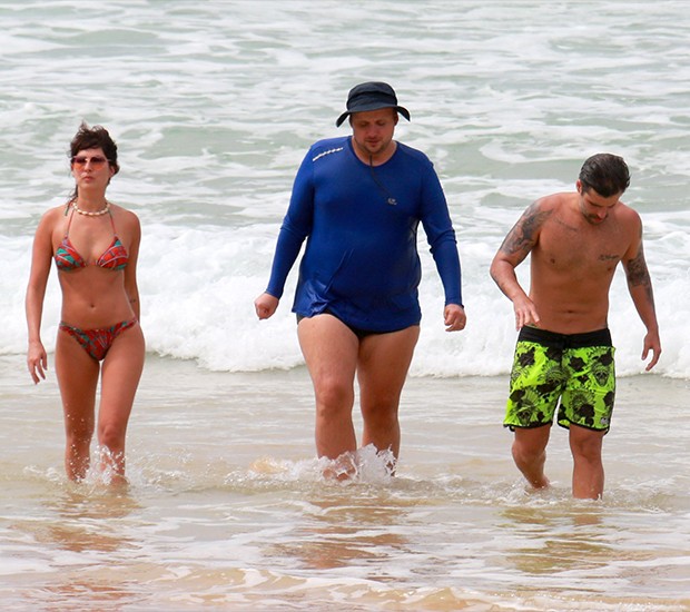 Fernanda Paes Leme, Leo Fuchs e Bruno Gagliasso (Foto: AgNews)