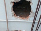 Ladrões abrem buraco em parede para furtar banco em Palmas