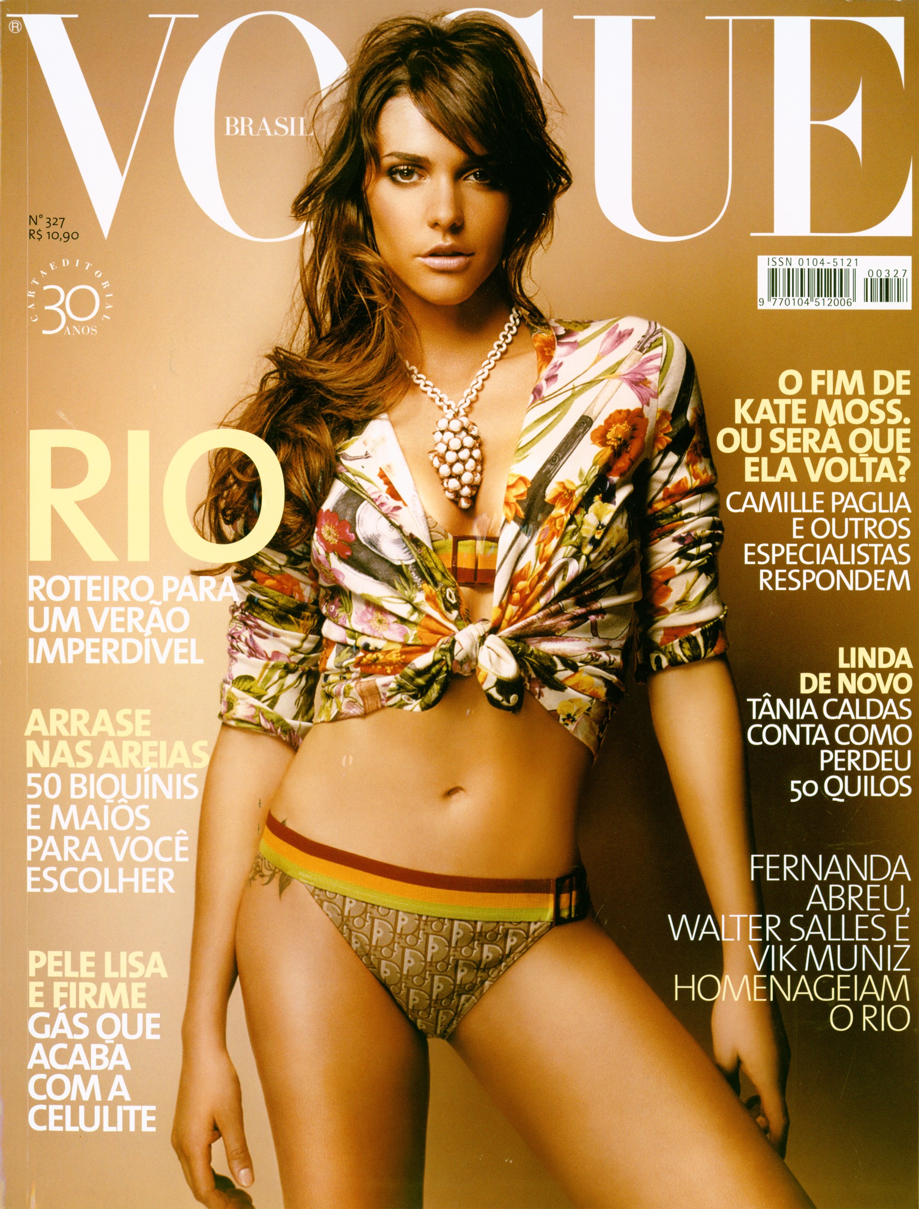 Fernanda Lima foi protagonista em seus anos como modelo (essa edição é de 2005) (Foto: vogue Brasil )