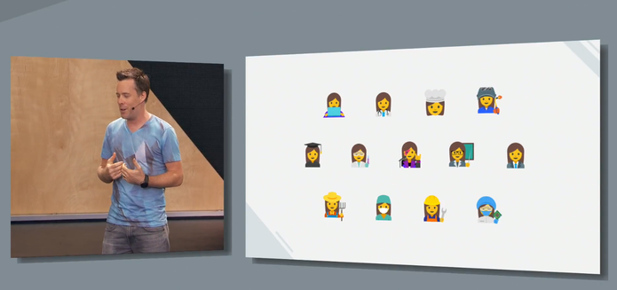 Android N terá novos emojis mulheres (Foto: Reprodução/Google)