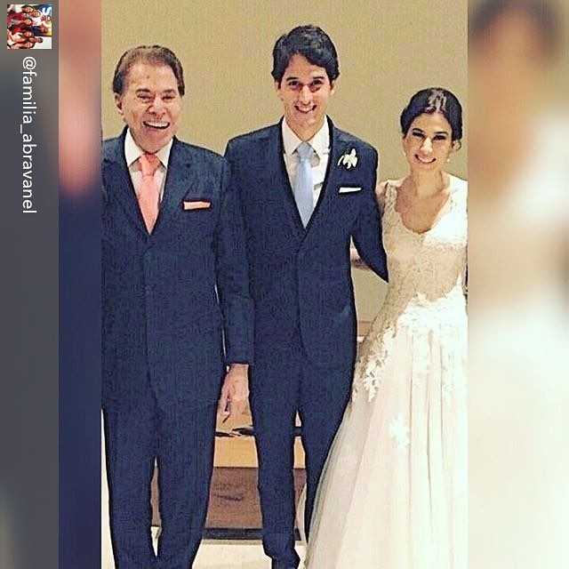 Silvio Santos e Rebeca com o marido (Foto: Reprodução/Instagram)