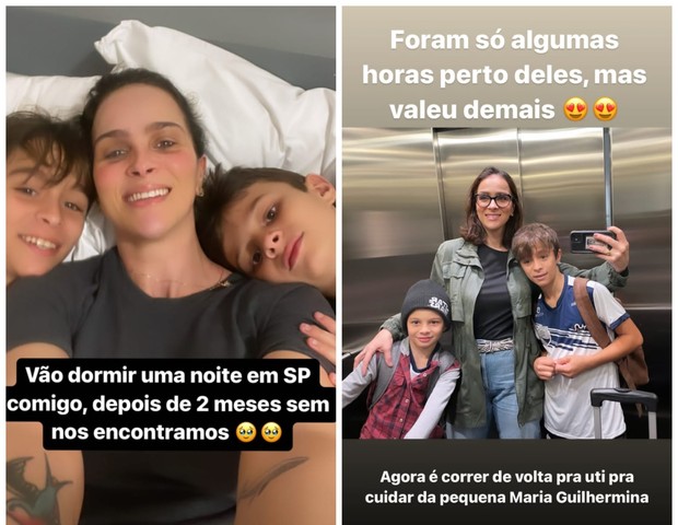 Letícia Cazarré e os filhos (Foto: Reprodução do Instagram)