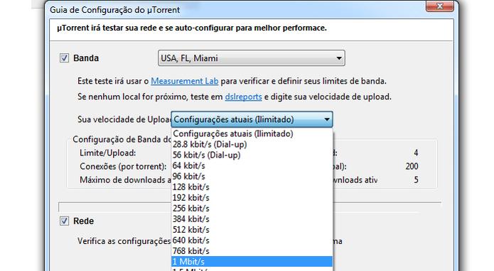 Definindo a velocidade de upload do uTorrent  (Foto: Reprodução/Ramon Cardoso)