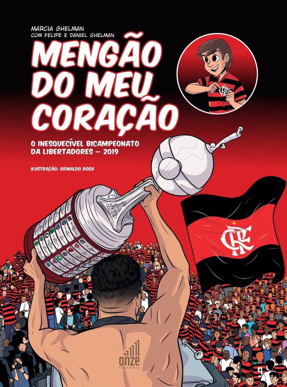 Bi da Libertadores do Flamengo vira quadrinhos em livro lançado pelo clube — Foto: Divulgação