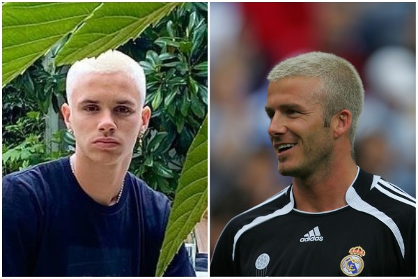 Romeo (2021) e David Beckham (2007) (Foto: Instagram / Getty Images)