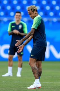 Neymar treinando na Rússia na Copa do Mundo de 2018 (Getty Images)