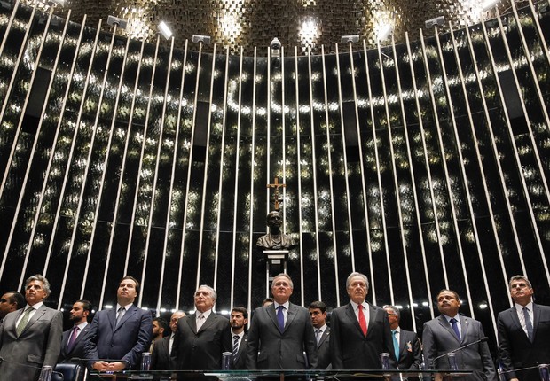 Michel Temer toma posse como presidente em cerimônia no Senado (Foto: Beto Barata/PR)