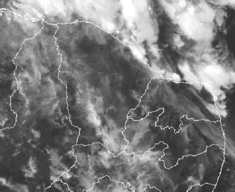 PrevisÃ£o da Funceme Ã© de chuva em todo o CearÃ¡ neste fim de semana. â Foto: ReproduÃ§Ã£o/INMET
