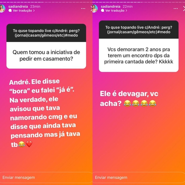 Andréia Sadi responde seguidores (Foto: Reprodução/Instagram)