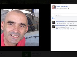 O corpo de Nabor Oliveira foi encontrado na área da piscina no prédio (Foto: Reprodução / Facebook)