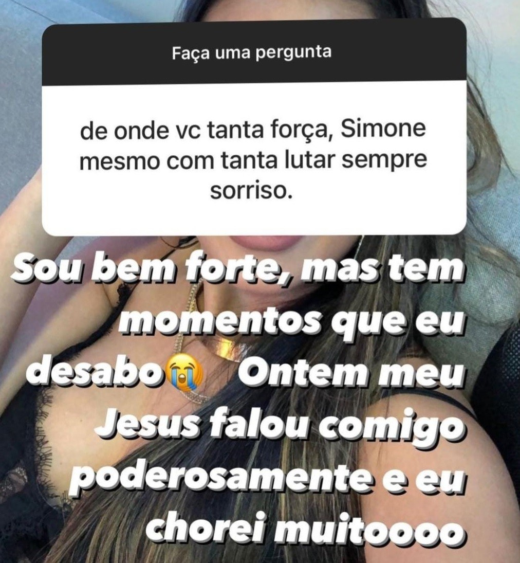 Simone desabafa em rede social (Foto: Reprodução/Instagram)