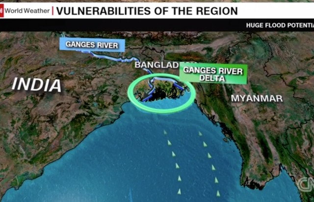 Índia e Bangladesh estão no caminho de um ciclone devastador, maior registrado na região (Foto: Reprodução/Instagram)
