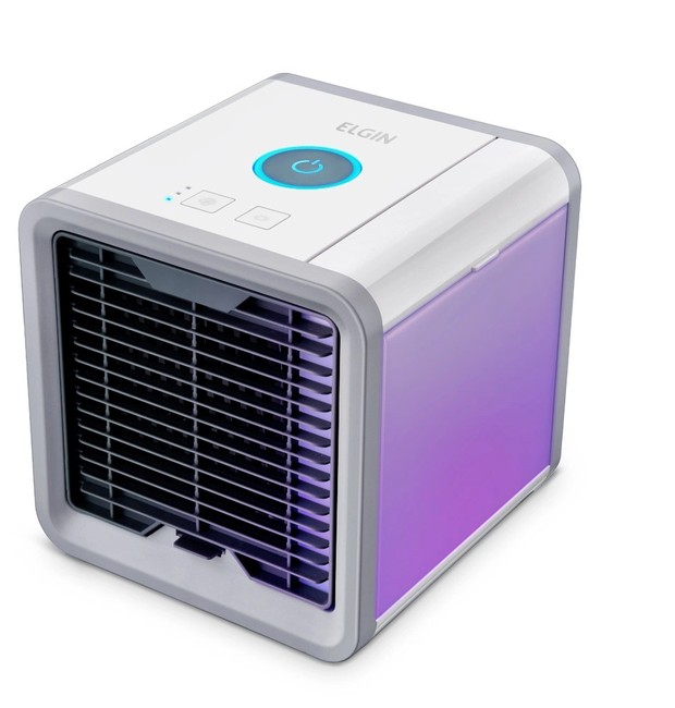 Pequeno, o climatizador de Ar Pessoal Led Rgb Magic Air Elgin Usb é ideal para levar aonde quiser (Foto: Reprodução / Shoptime)