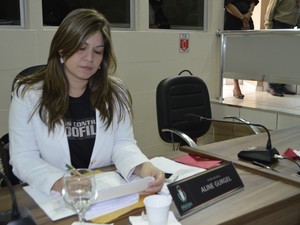 Vereadora de Macapá Aline Gurgel deverá disputar a segunda eleição (Foto: Abinoan Santiago/G1)