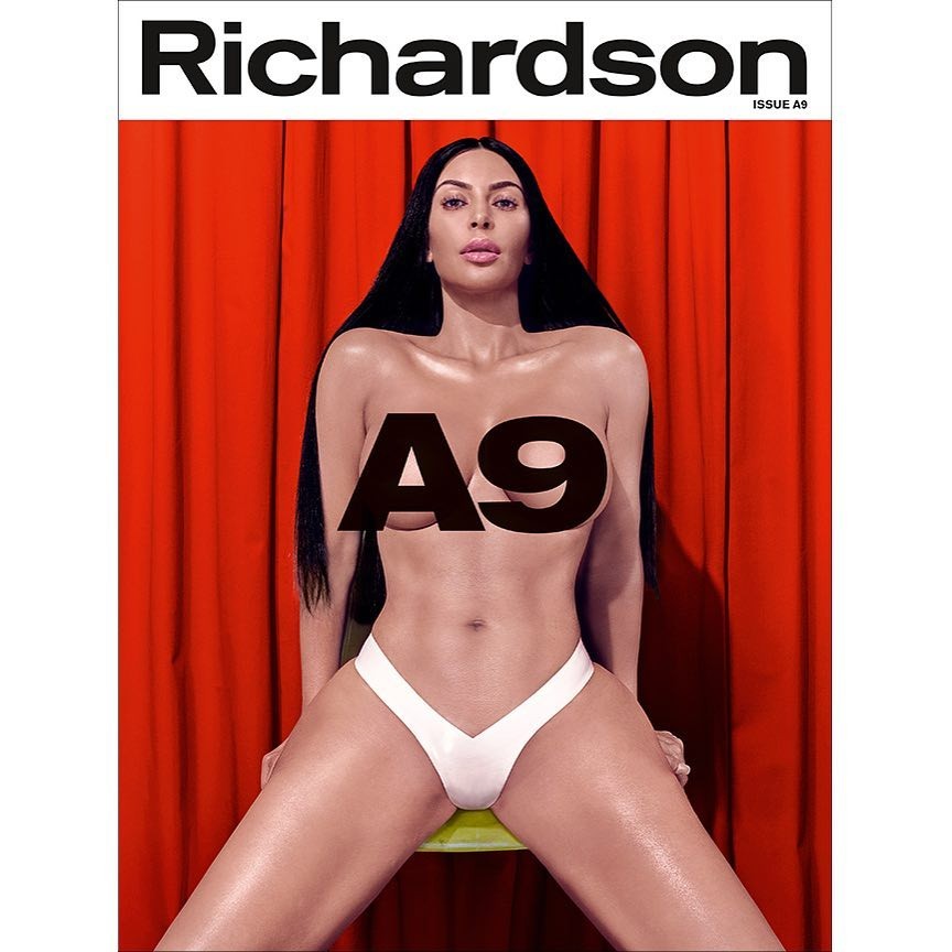 Kim Kardashian na capa da revista Richardson (Foto: Reprodução instagram)