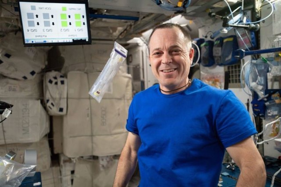 Astronautas da Estação Espacial Internacional realizaram os experimentos — Foto: NASA